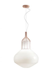 Aerostat F27 White Glass Pendant From Fabbian