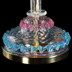 3 Light Flambeau in Rezzonico Style with Crystal and Ruby Finish