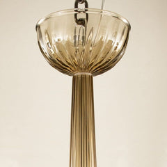 8 Light Handmade Smoke Glass Chandelier