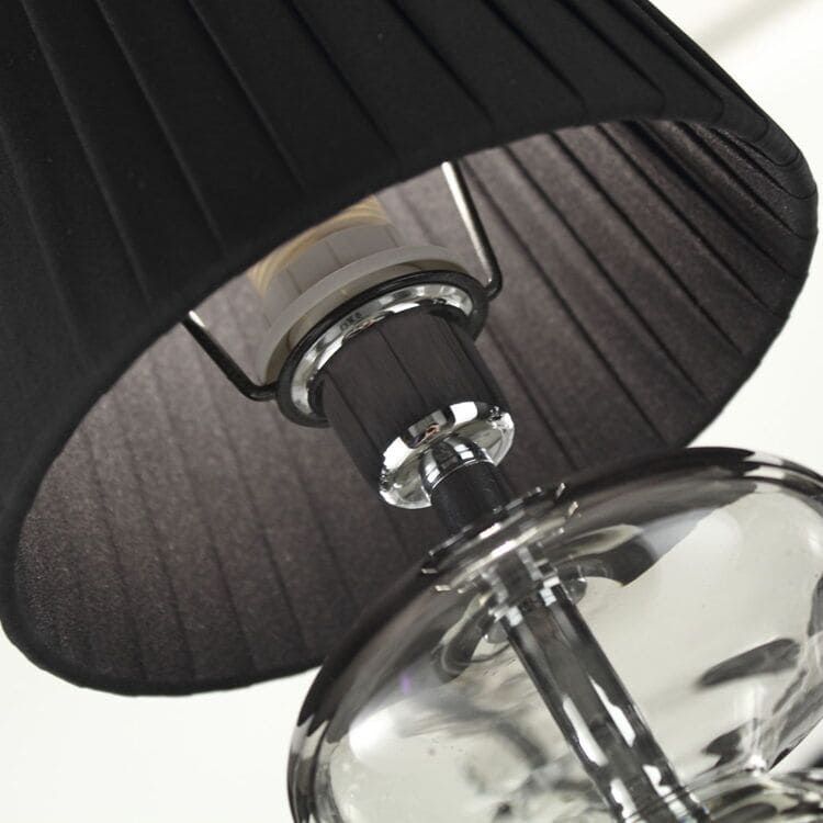 12 Light Chandelier with Black Lampshades