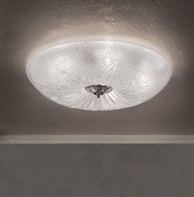 Amber or Clear Glass Ceiling Light in 2 sizes