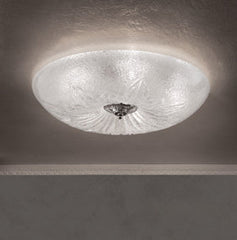 Amber or Clear Glass Ceiling Light in 2 sizes