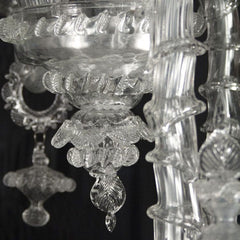 21 Light Rezzonico Chandelier with 3 Tiers in Murano Crystal Glass