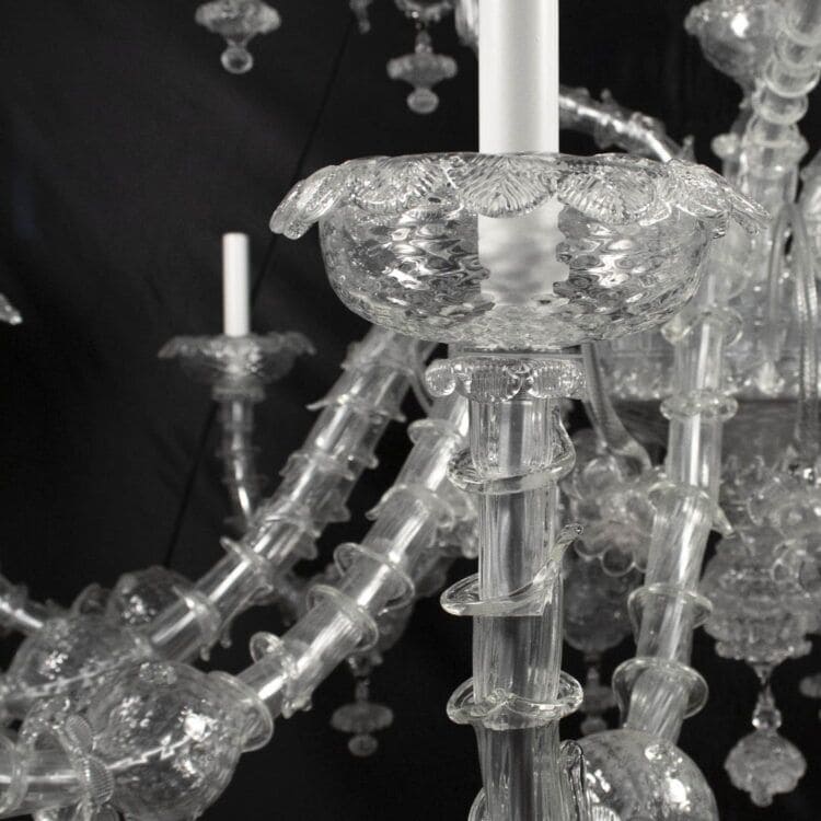 21 Light Rezzonico Chandelier with 3 Tiers in Murano Crystal Glass