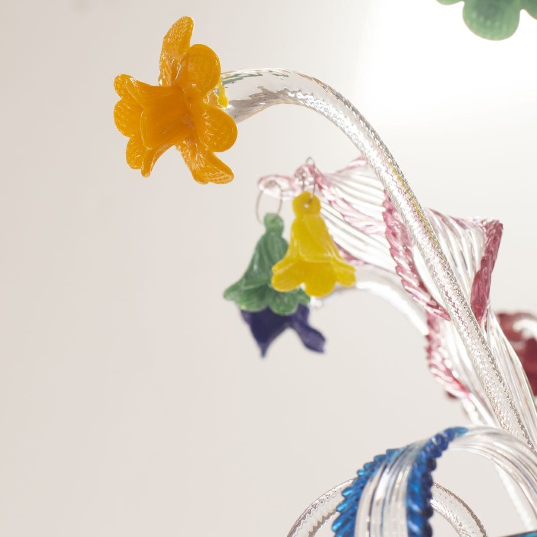 12+4+4 Light Rezzonico Chandelier with Polychrome Flowers