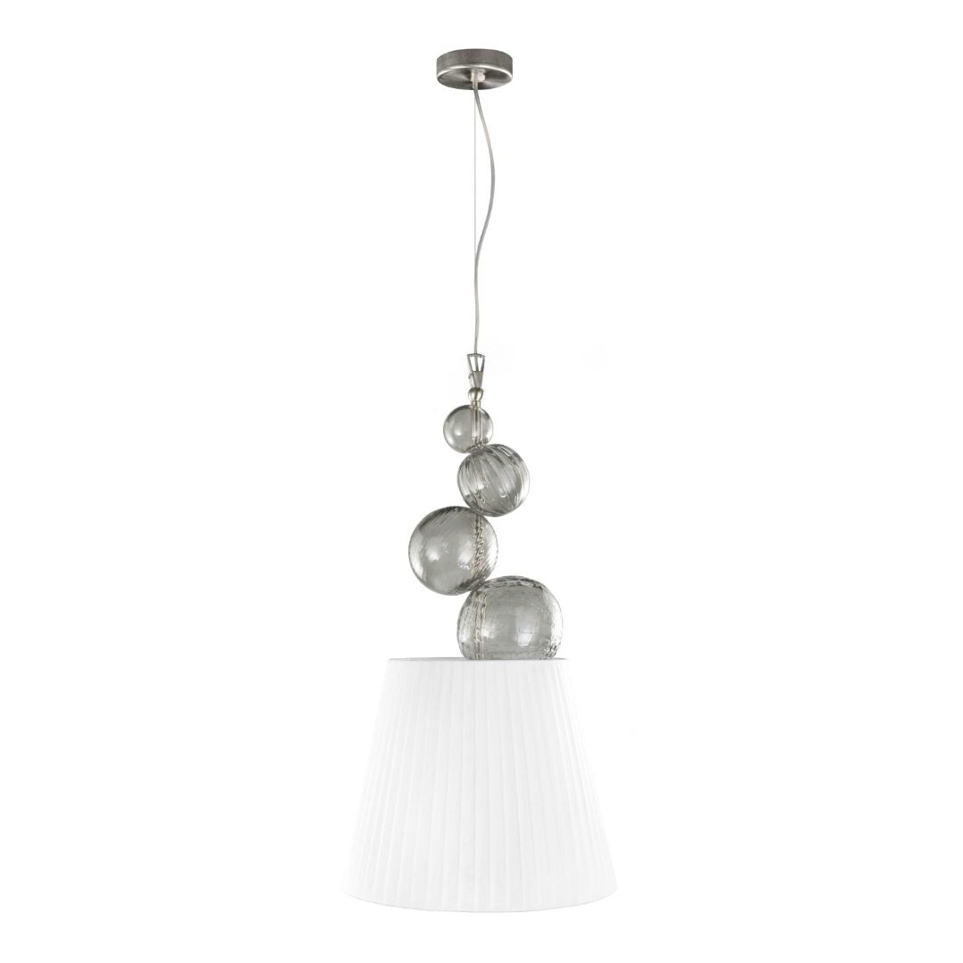 1 light pendant with glass spheres