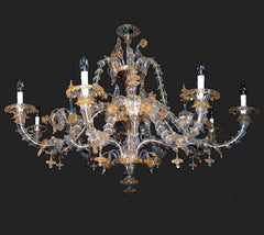 8 Light Murano Glass Chandelier