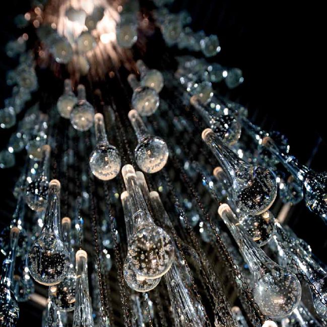 450 Cm Tall Murano Glass Goccia Stairwell Chandelier