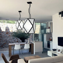 40 Or 60 Cm Black Or White Outdoor Ceiling Lantern