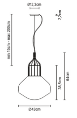 Aerostat F27 White Glass Pendant From Fabbian