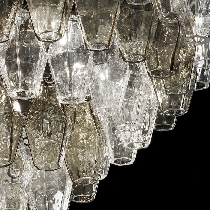 65 Cm Custom Glass Poliedri  Chandelier