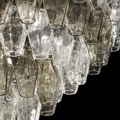 65 Cm Custom Glass Poliedri  Chandelier
