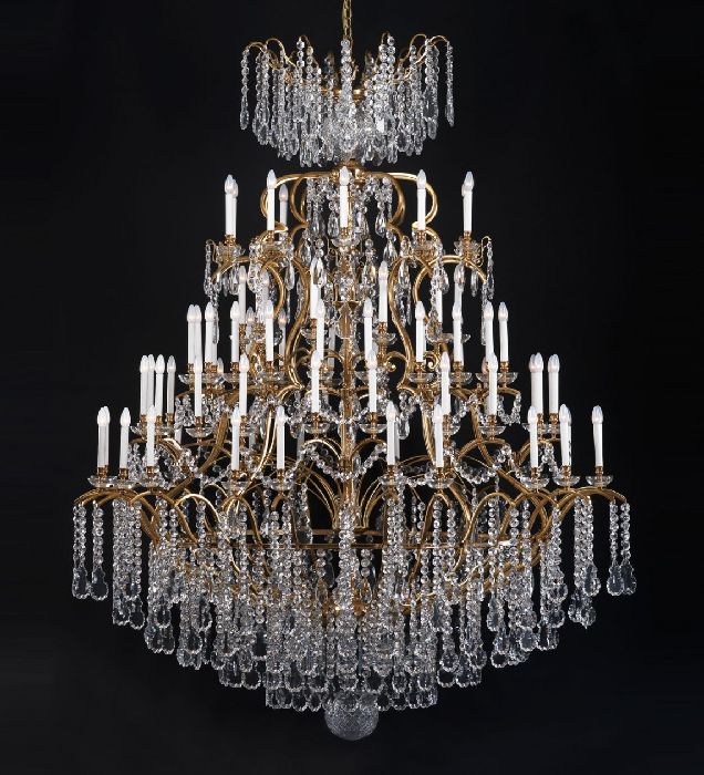 80 Light French Gold Hotel Chandelier