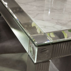 4 Metre Dining Table With Venetian Mirror Inserts
