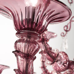 24 Light Amethyst Murano Glass Rezzonico-Style Chandelier