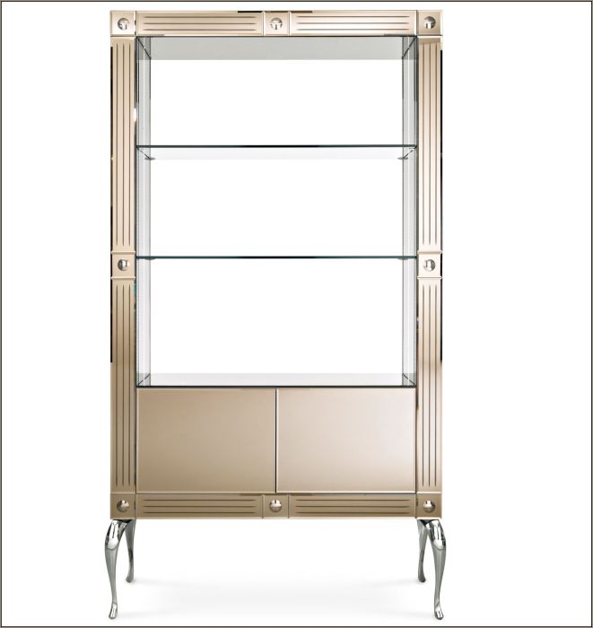 Art Deco Display Case With Bronze Venetian Mirror Finish