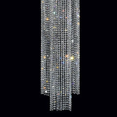 2 Metre-Tall Gold-Plated Crystal Pendant Light From Italy