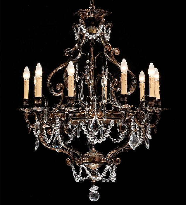 10 Light Luxury French Gold Chandelier