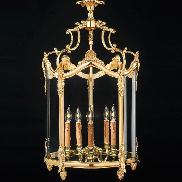 5 Light French Gold Lantern