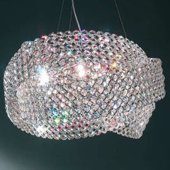 40 Cm Diamante Hanging Light From Marchetti With Clear Italian Crystals