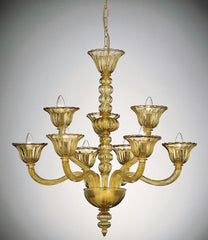 Amber Murano Glass Chandelier