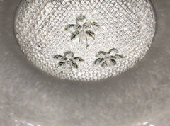 65cm Domed Ceiling Pendant with Rose Relief Detailing