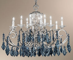 12 Arm Chandelier With Bohemian Crystals