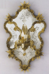 17Th Century Baroque Style Wall Mirror With Light
