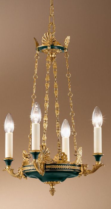 Antique French Gold Finish English-Style Chandelier