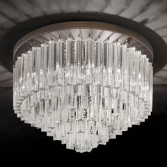 50 Cm Murano Prism Ceiling Light With Bronze Frame