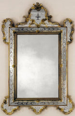Antique Glass 17Th Century Venetian Mirror
